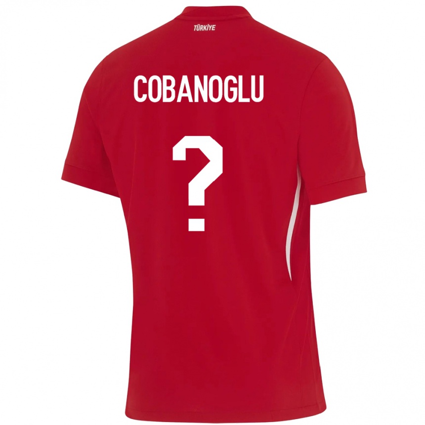 Kids Football Turkey Ahmet Çobanoğlu #0 Red Away Jersey 24-26 T-Shirt