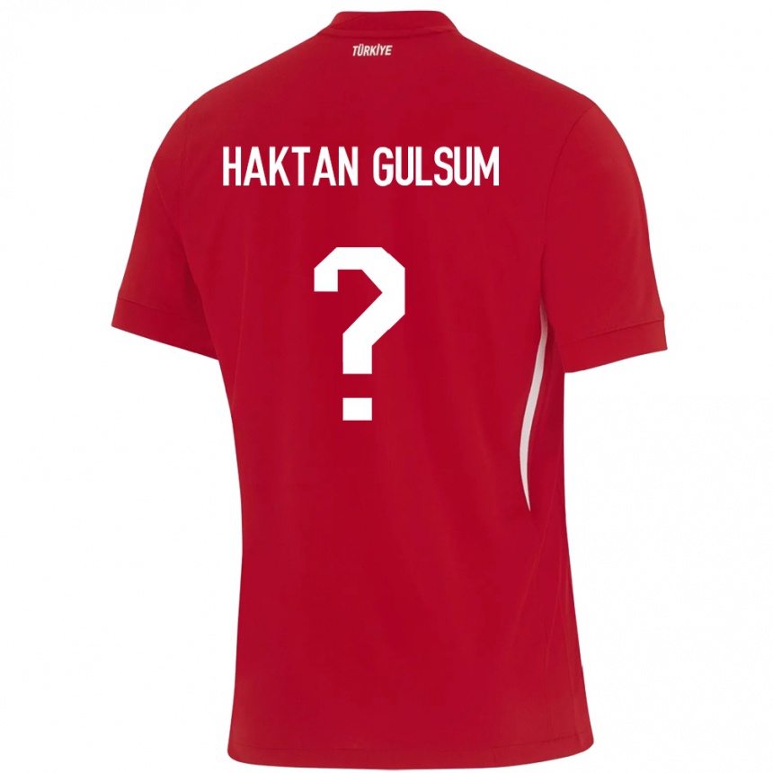 Kids Football Turkey Ayaz Haktan Gülsüm #0 Red Away Jersey 24-26 T-Shirt