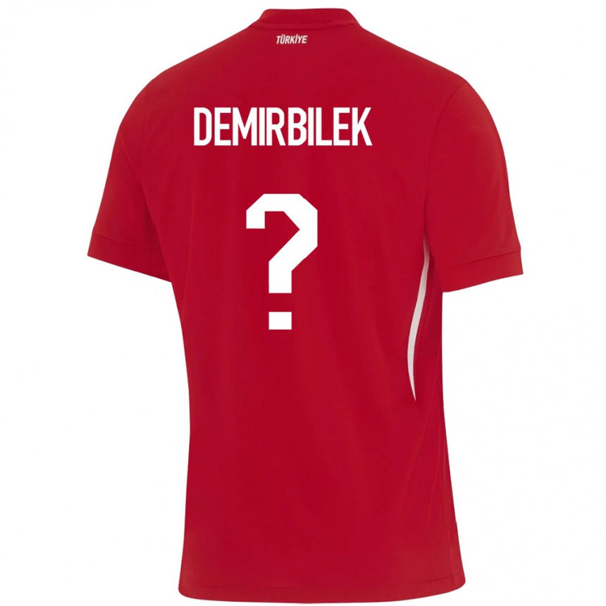 Kids Football Turkey Ali Demirbilek #0 Red Away Jersey 24-26 T-Shirt