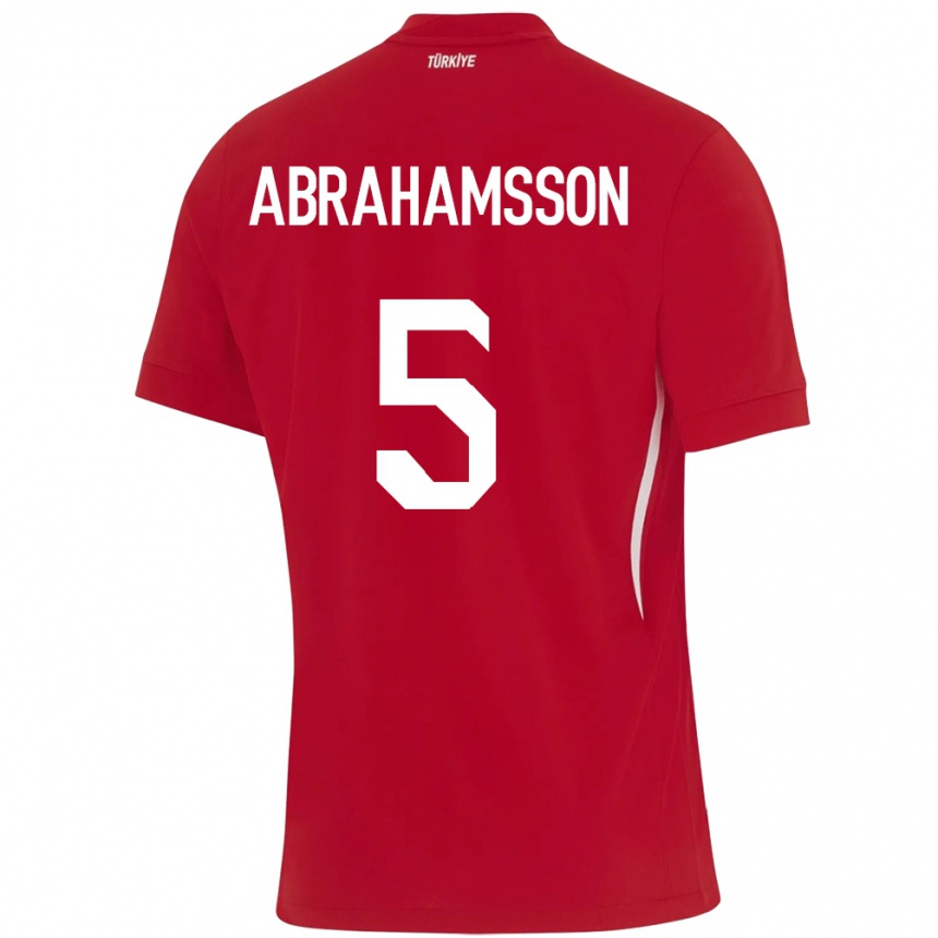 Kids Football Turkey Sejde Aylin Abrahamsson #5 Red Away Jersey 24-26 T-Shirt