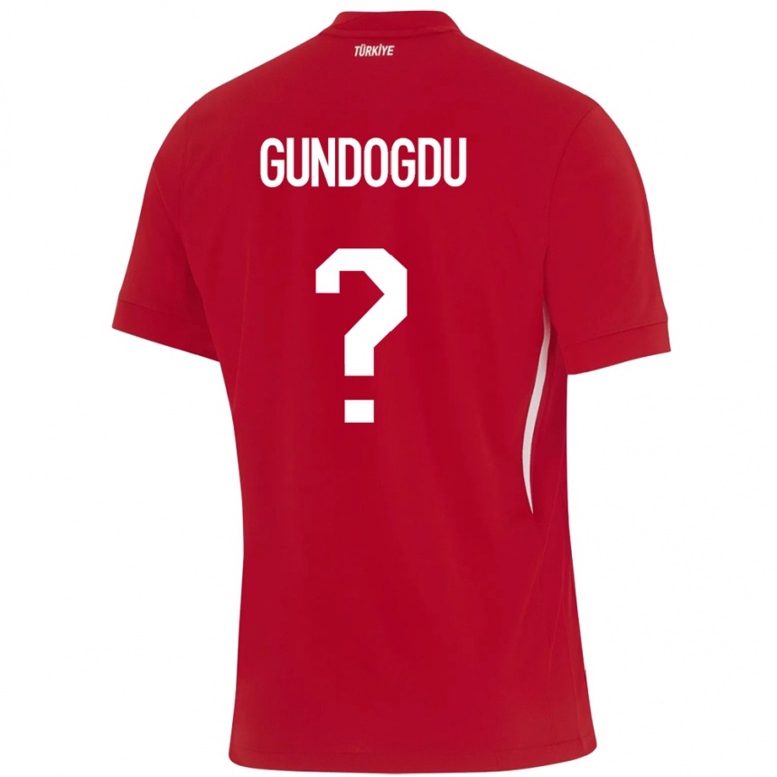 Kids Football Turkey Kevser Gündoğdu #0 Red Away Jersey 24-26 T-Shirt