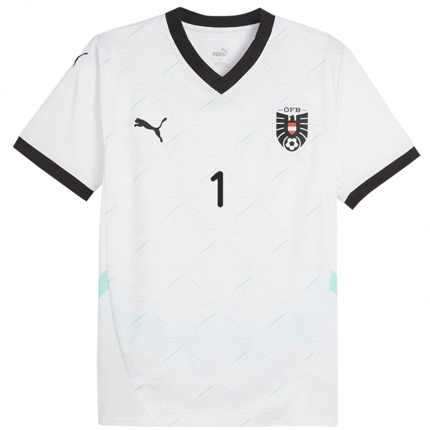 Kids Football Austria Nikolas Polster #1 White Away Jersey 24-26 T-Shirt