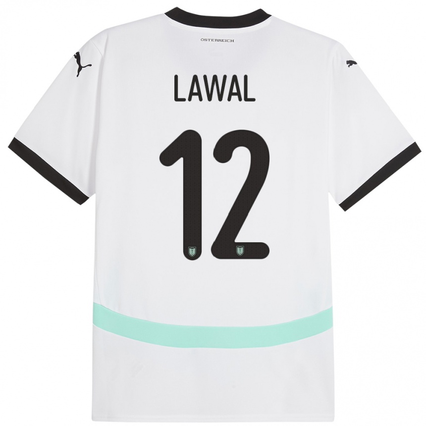 Kids Football Austria Tobias Lawal #12 White Away Jersey 24-26 T-Shirt