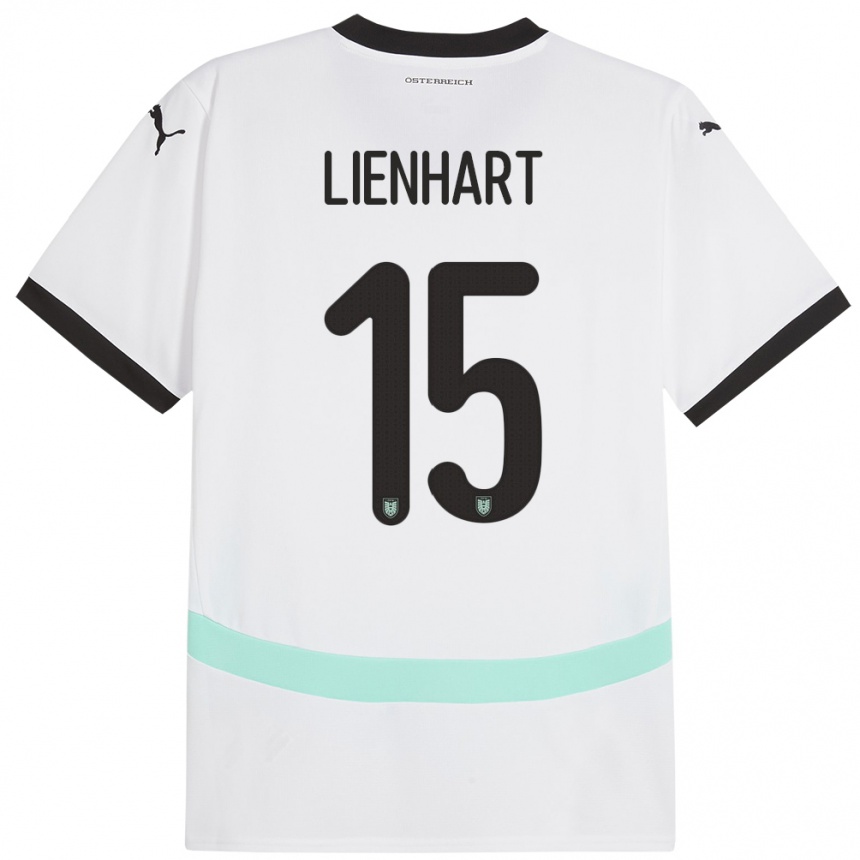 Kids Football Austria Philipp Lienhart #15 White Away Jersey 24-26 T-Shirt