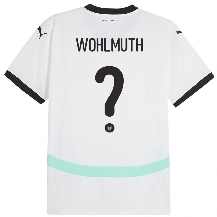 Kids Football Austria Fabian Wohlmuth #0 White Away Jersey 24-26 T-Shirt