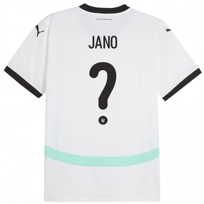 Kids Football Austria Zeteny Jano #0 White Away Jersey 24-26 T-Shirt