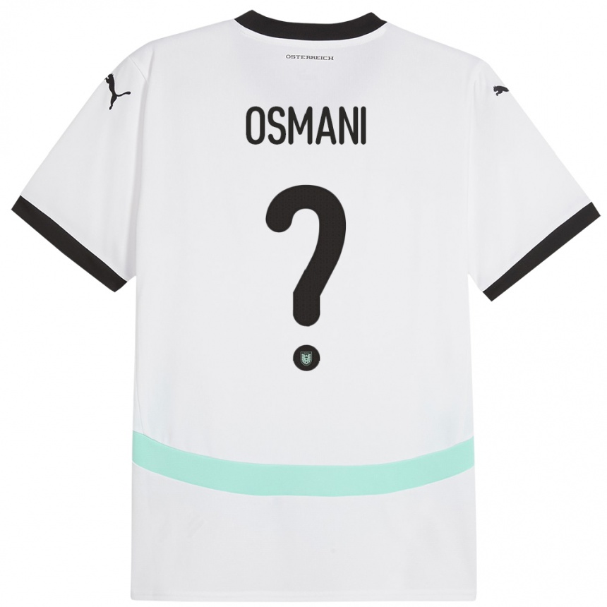 Kids Football Austria Tristan Osmani #0 White Away Jersey 24-26 T-Shirt