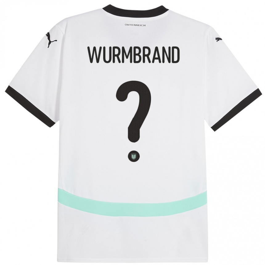 Kids Football Austria Nikolaus Wurmbrand #0 White Away Jersey 24-26 T-Shirt