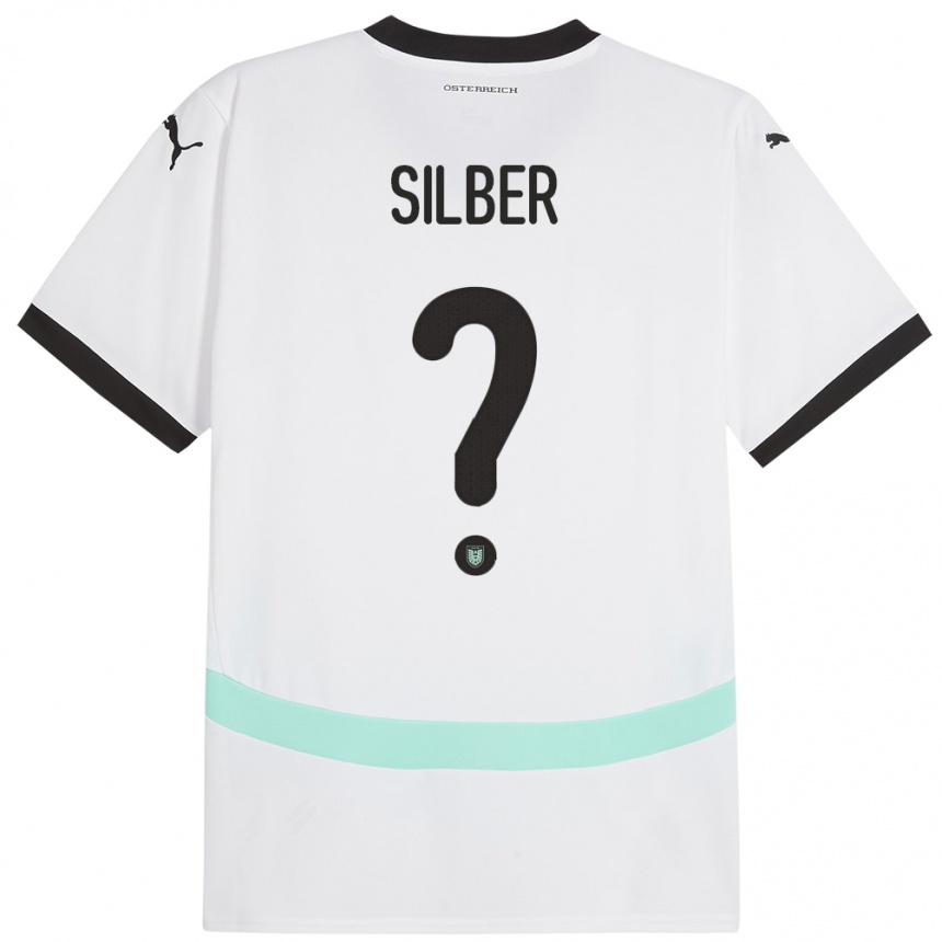 Kids Football Austria Fabian Silber #0 White Away Jersey 24-26 T-Shirt