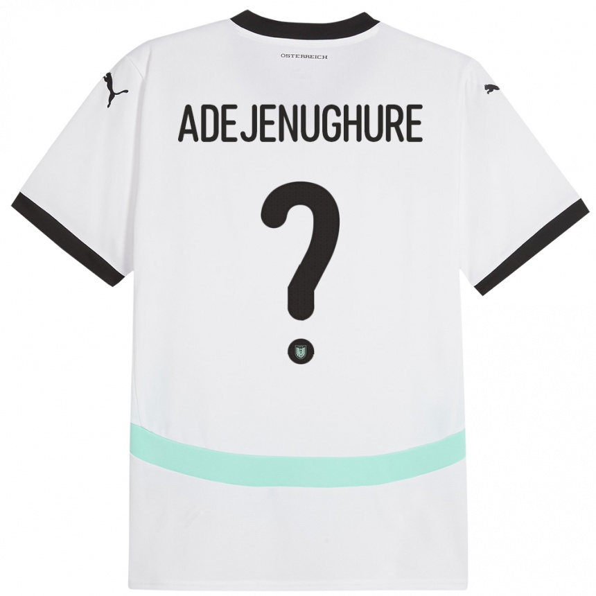 Kids Football Austria Oghenetejiri Adejenughure #0 White Away Jersey 24-26 T-Shirt