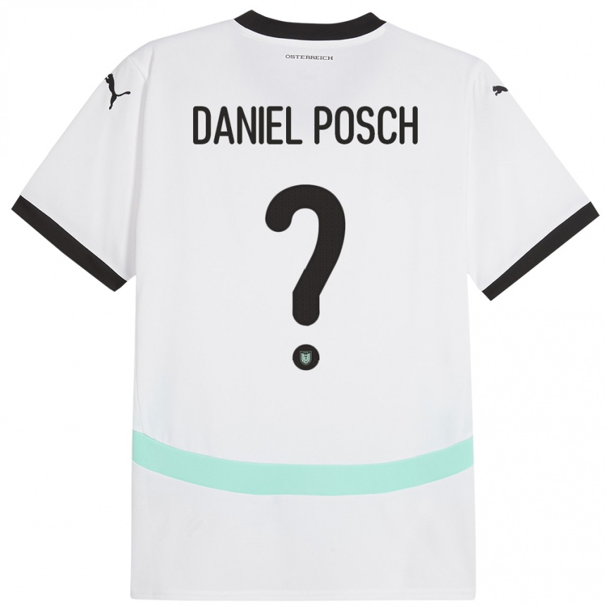 Kids Football Austria Daniel Posch #0 White Away Jersey 24-26 T-Shirt