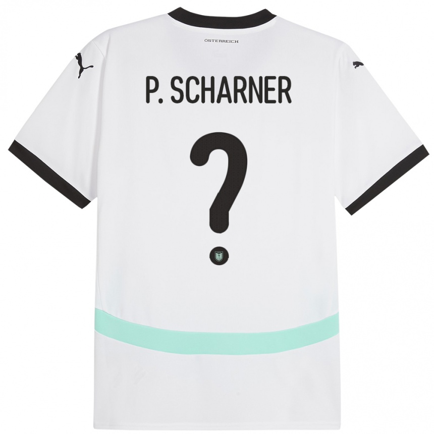 Kids Football Austria Paul Scharner #0 White Away Jersey 24-26 T-Shirt