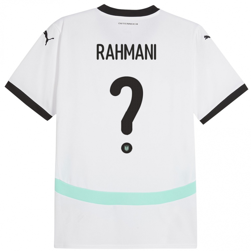Kids Football Austria Edvin Rahmani #0 White Away Jersey 24-26 T-Shirt