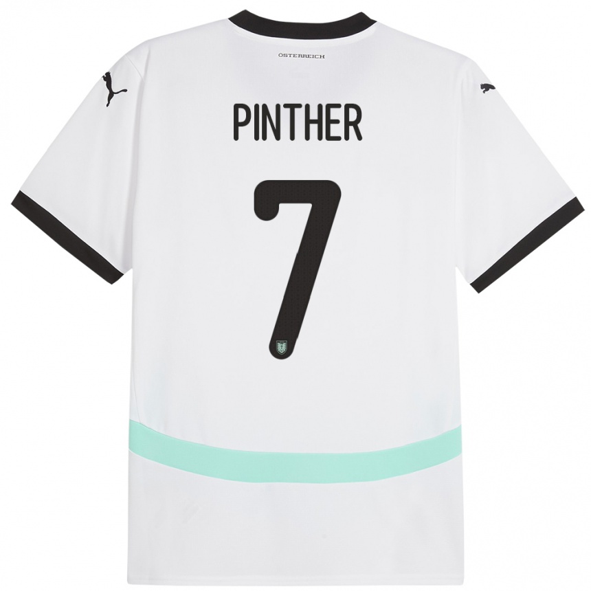 Kids Football Austria Viktoria Pinther #7 White Away Jersey 24-26 T-Shirt