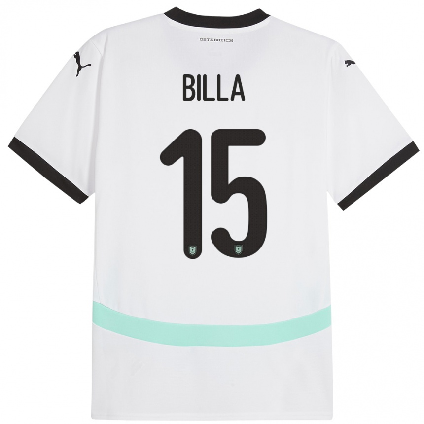 Kids Football Austria Nicole Billa #15 White Away Jersey 24-26 T-Shirt