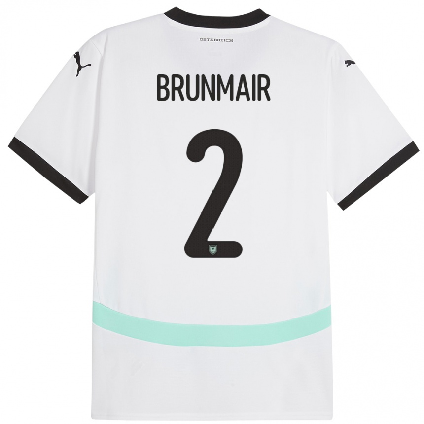 Kids Football Austria Livia Brunmair #2 White Away Jersey 24-26 T-Shirt