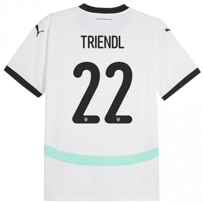 Kids Football Austria Lena Triendl #22 White Away Jersey 24-26 T-Shirt