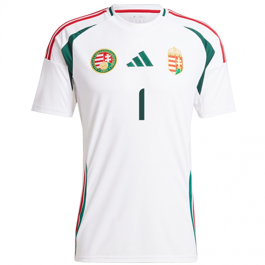 Kids Football Hungary Péter Gulácsi #1 White Away Jersey 24-26 T-Shirt