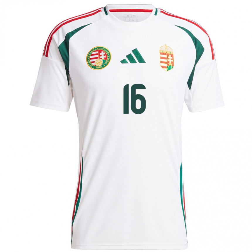 Kids Football Hungary Diána Csányi #16 White Away Jersey 24-26 T-Shirt