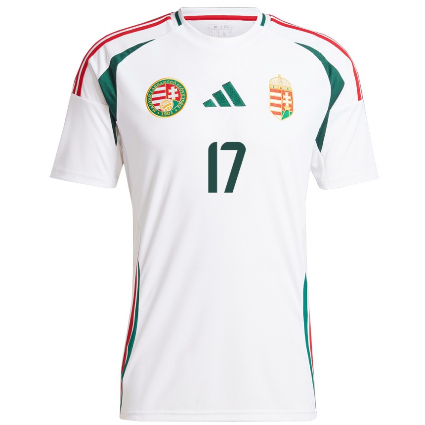 Kids Football Hungary Noel Lakatos #17 White Away Jersey 24-26 T-Shirt