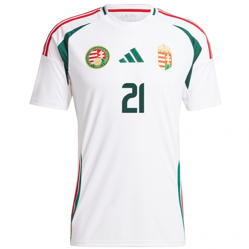 Kids Football Hungary Artúr Kancsij #21 White Away Jersey 24-26 T-Shirt