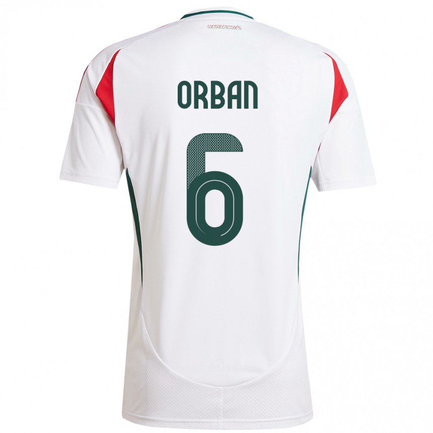 Kids Football Hungary Willi Orbán #6 White Away Jersey 24-26 T-Shirt