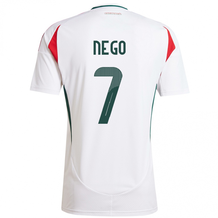 Kids Football Hungary Loïc Nego #7 White Away Jersey 24-26 T-Shirt