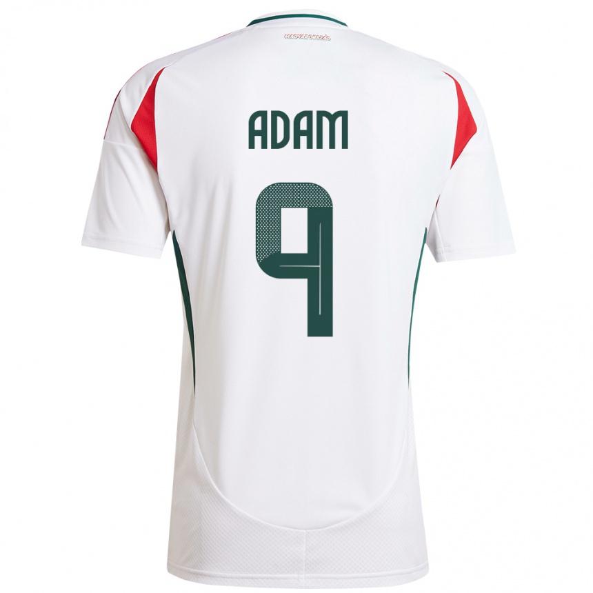 Kids Football Hungary Martin Ádám #9 White Away Jersey 24-26 T-Shirt