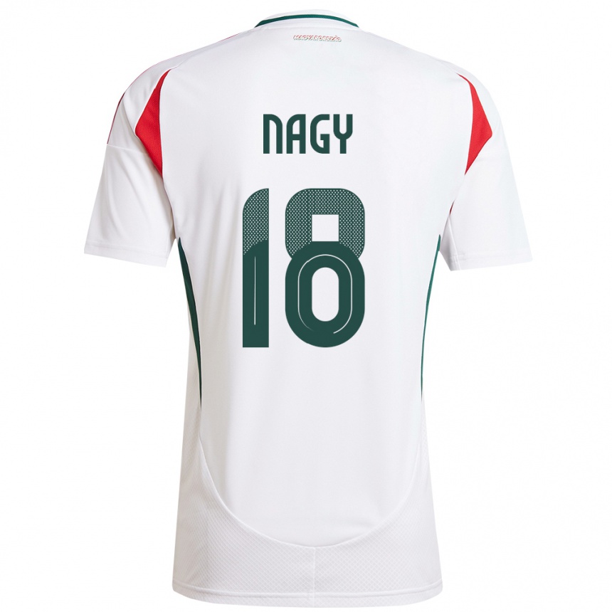 Kids Football Hungary Zsolt Nagy #18 White Away Jersey 24-26 T-Shirt