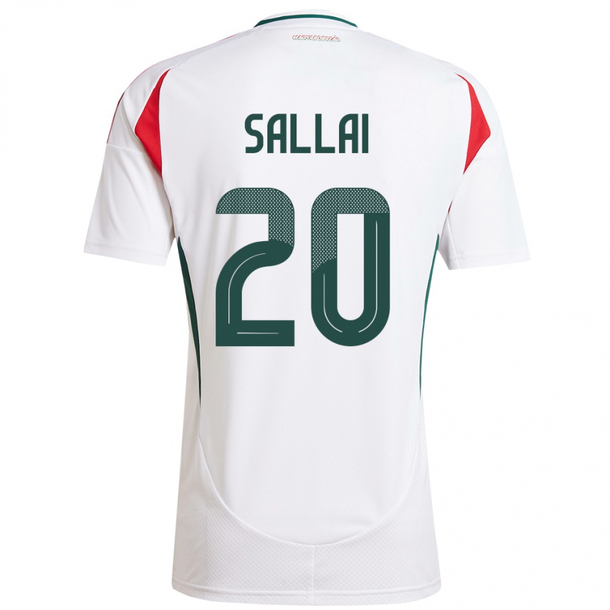 Kids Football Hungary Roland Sallai #20 White Away Jersey 24-26 T-Shirt