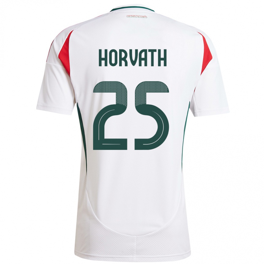 Kids Football Hungary Krisztofer Horváth #25 White Away Jersey 24-26 T-Shirt