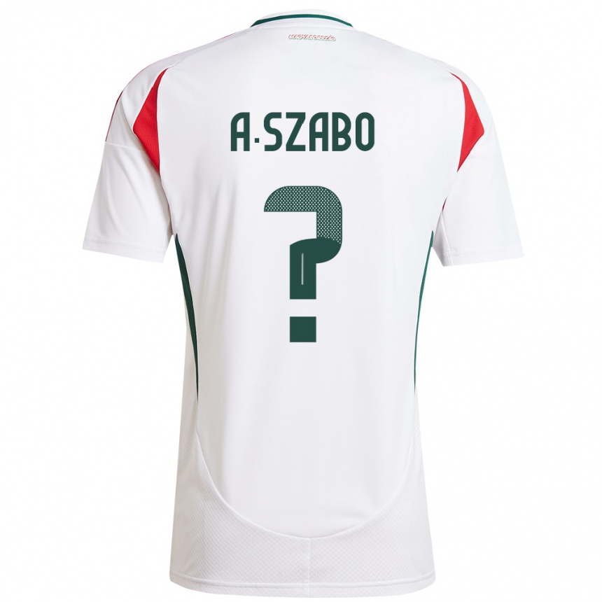 Kids Football Hungary Alex Szabó #0 White Away Jersey 24-26 T-Shirt