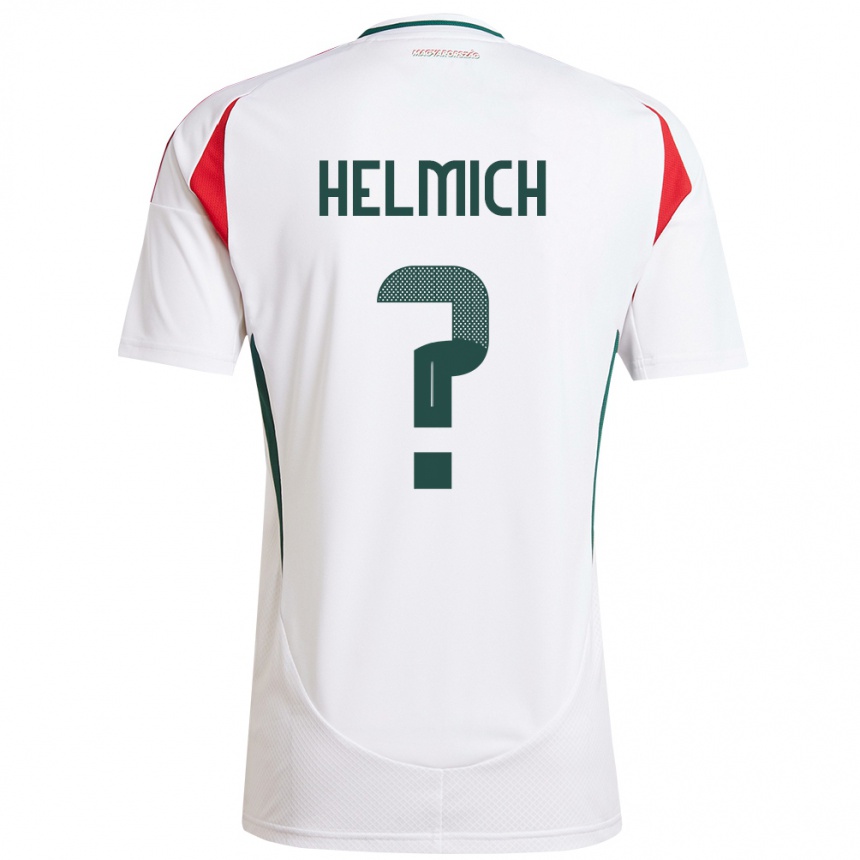 Kids Football Hungary Pál Helmich #0 White Away Jersey 24-26 T-Shirt
