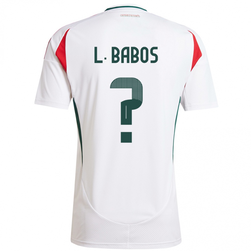 Kids Football Hungary Levente Babós #0 White Away Jersey 24-26 T-Shirt