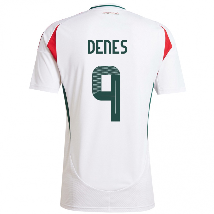 Kids Football Hungary Csanád-Vilmos Dénes #9 White Away Jersey 24-26 T-Shirt