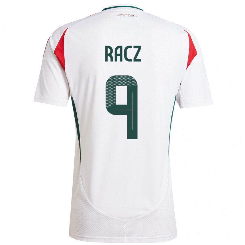 Kids Football Hungary Balázs Rácz #9 White Away Jersey 24-26 T-Shirt