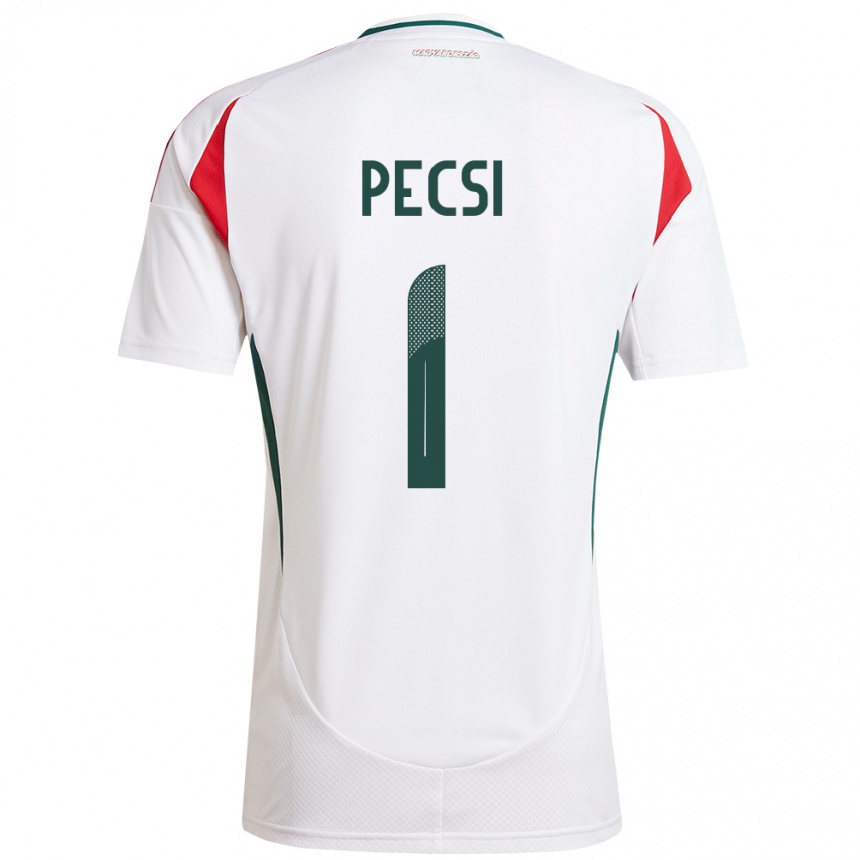 Kids Football Hungary Ármin Pécsi #1 White Away Jersey 24-26 T-Shirt