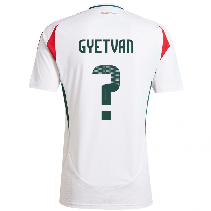 Kids Football Hungary Márk Gyetván #0 White Away Jersey 24-26 T-Shirt