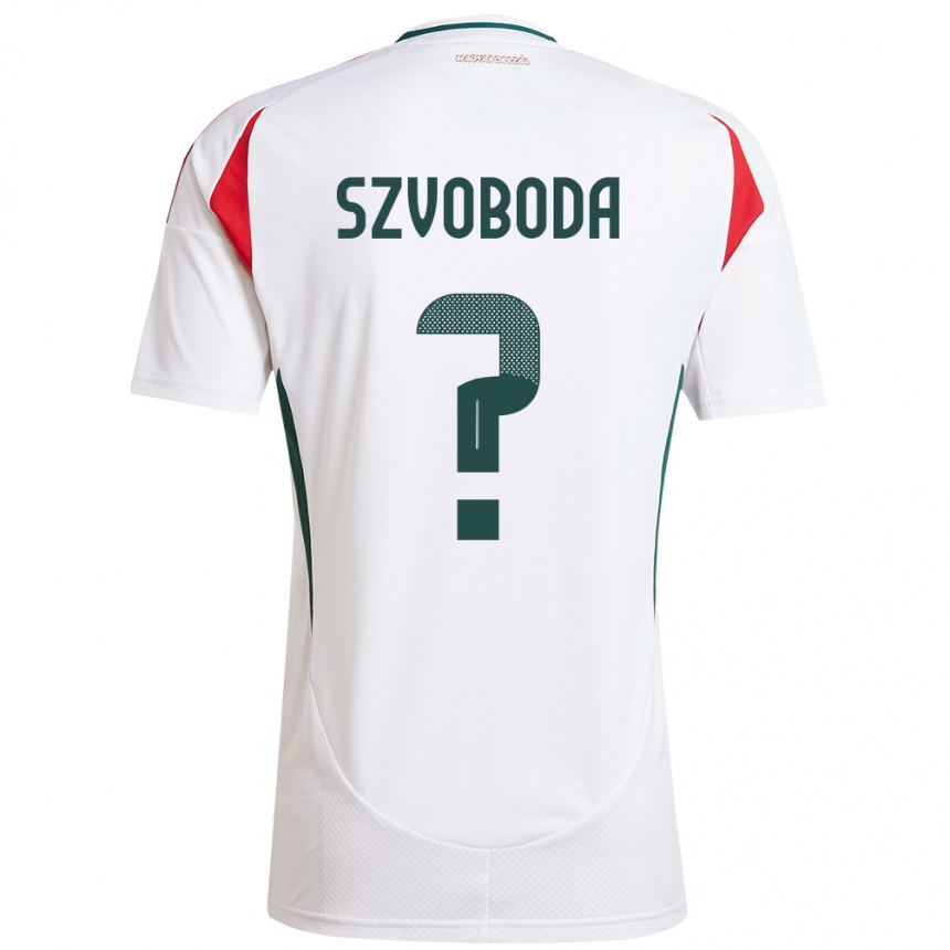 Kids Football Hungary Dániel Szvoboda #0 White Away Jersey 24-26 T-Shirt