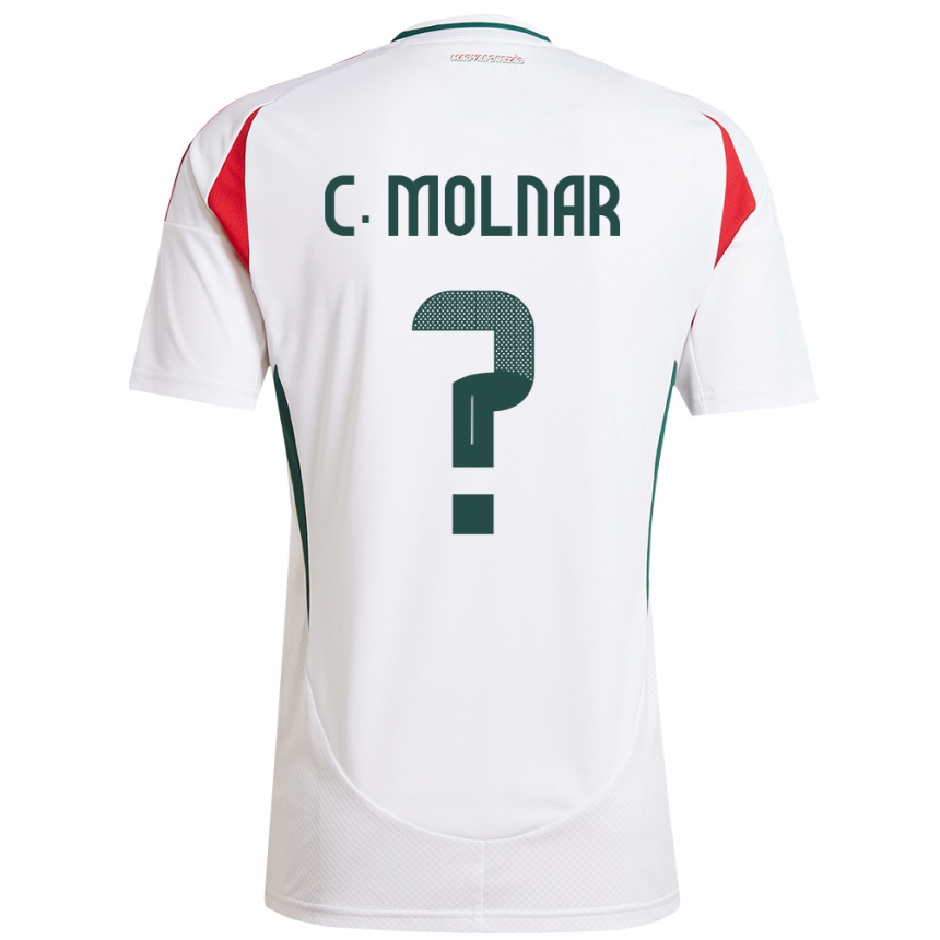 Kids Football Hungary Csaba Molnár #0 White Away Jersey 24-26 T-Shirt