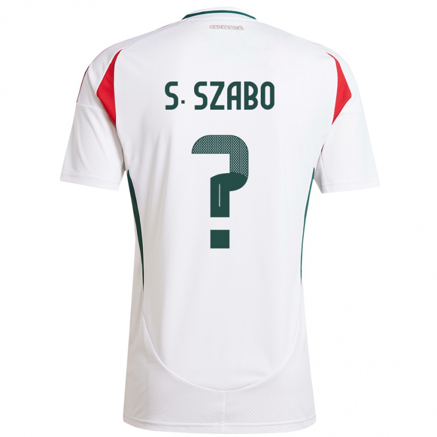 Kids Football Hungary Szilárd Szabó #0 White Away Jersey 24-26 T-Shirt