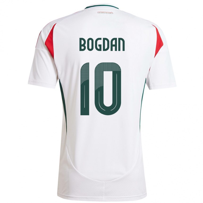 Kids Football Hungary Hunor Bogdán #10 White Away Jersey 24-26 T-Shirt