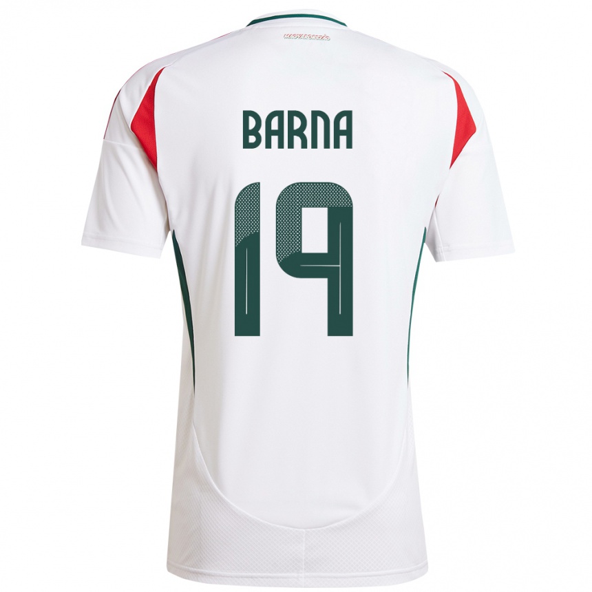 Kids Football Hungary Daniel Barna #19 White Away Jersey 24-26 T-Shirt