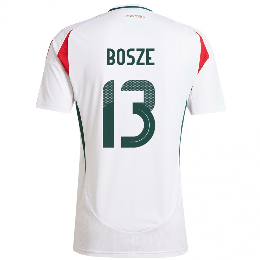 Kids Football Hungary Levente Bősze #13 White Away Jersey 24-26 T-Shirt