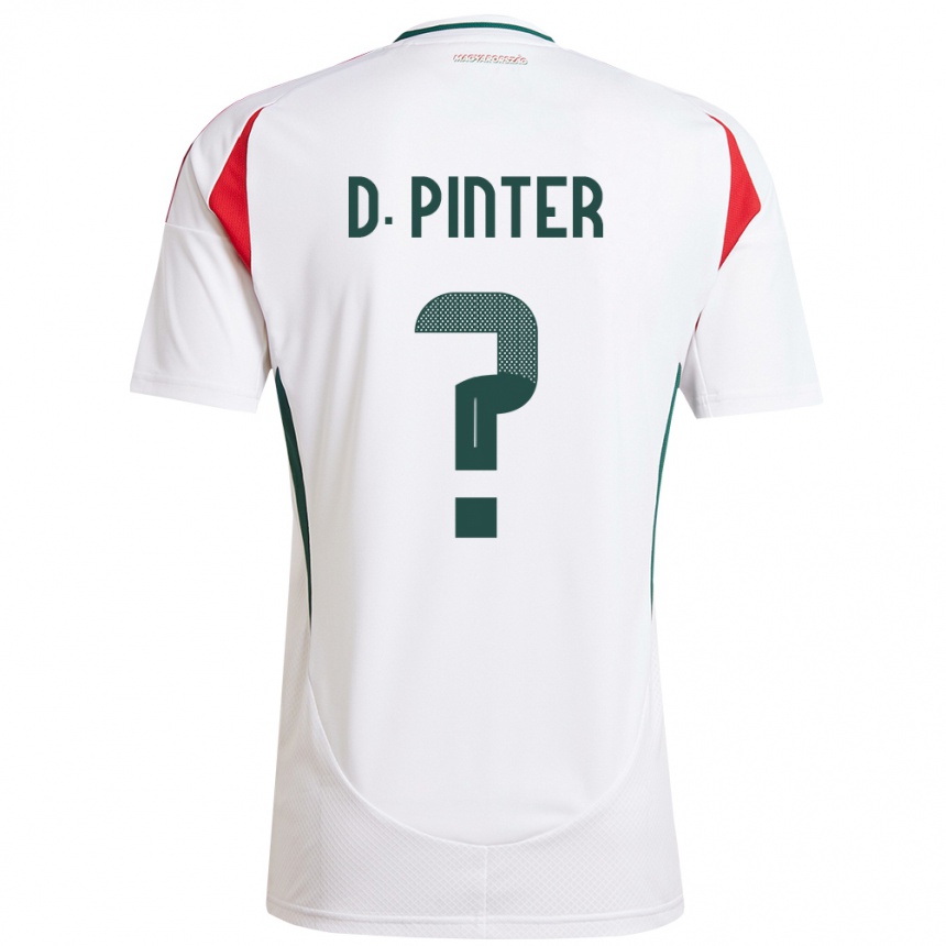 Kids Football Hungary Daniel Pinter #0 White Away Jersey 24-26 T-Shirt