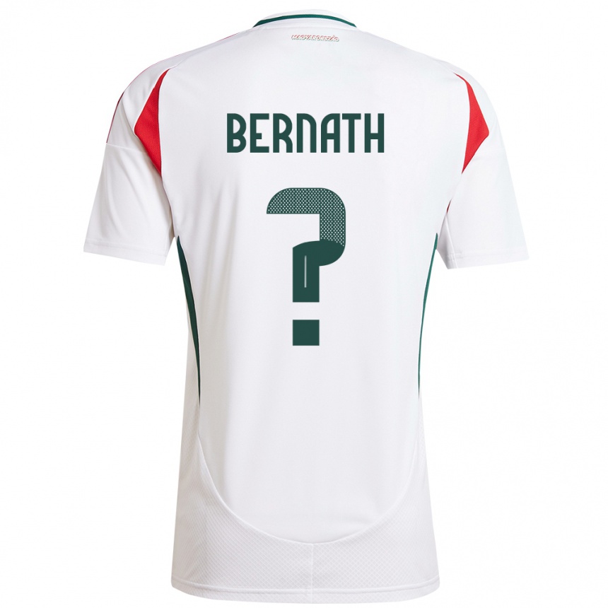 Kids Football Hungary Bence Bernáth #0 White Away Jersey 24-26 T-Shirt