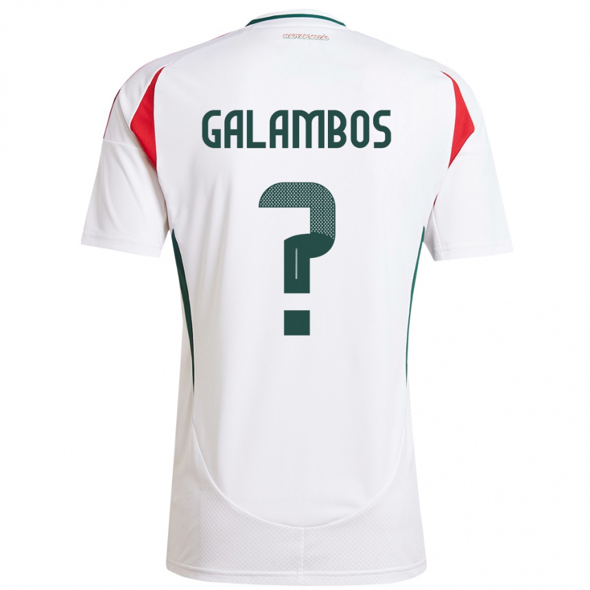 Kids Football Hungary János Galambos #0 White Away Jersey 24-26 T-Shirt