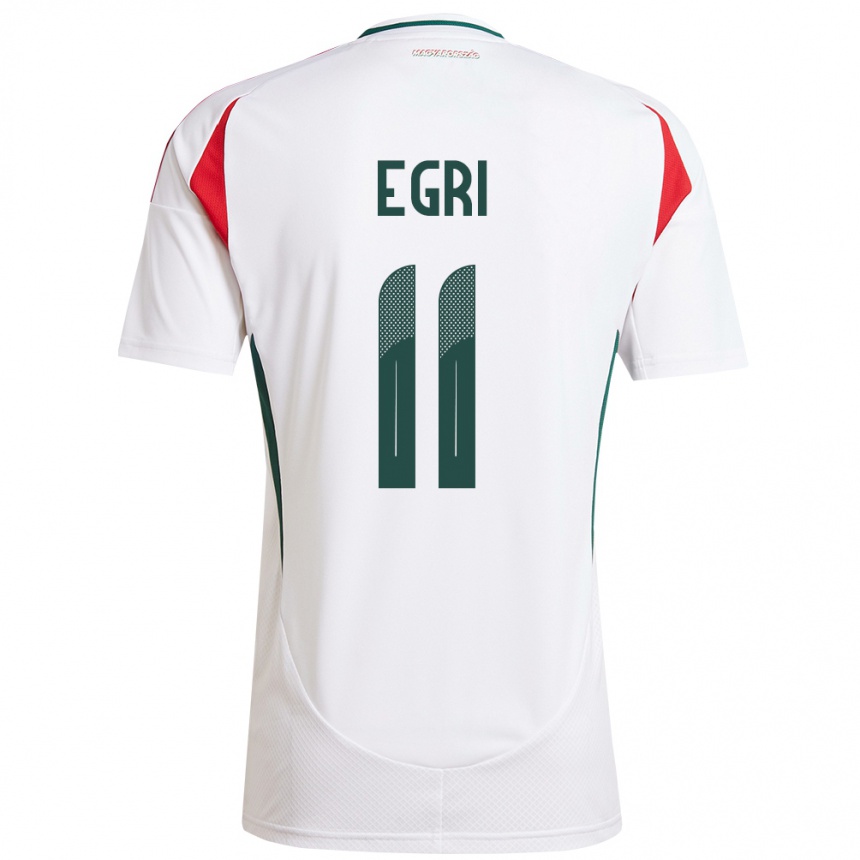 Kids Football Hungary Imre Egri #11 White Away Jersey 24-26 T-Shirt