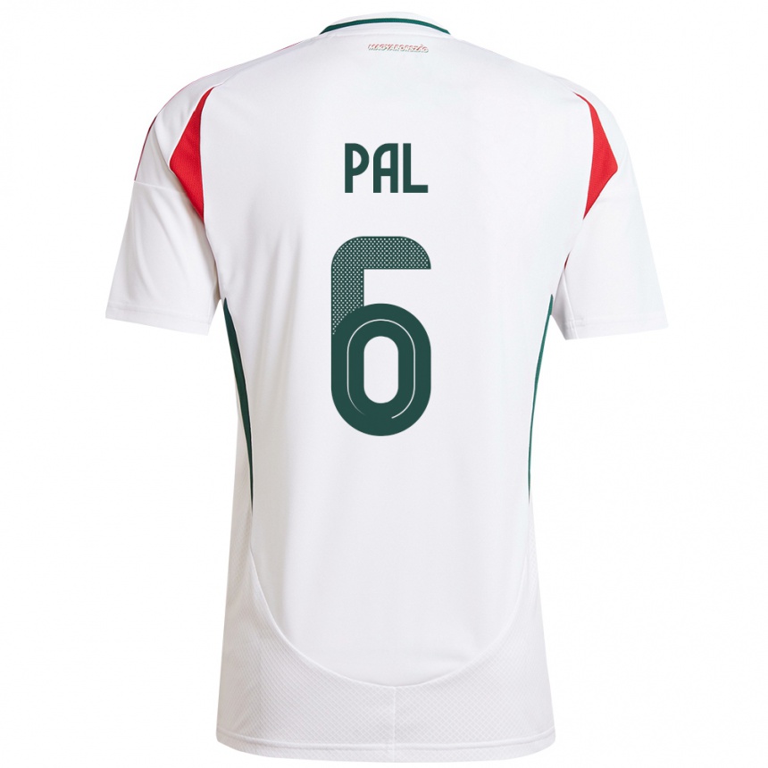 Kids Football Hungary Barna Pál #6 White Away Jersey 24-26 T-Shirt