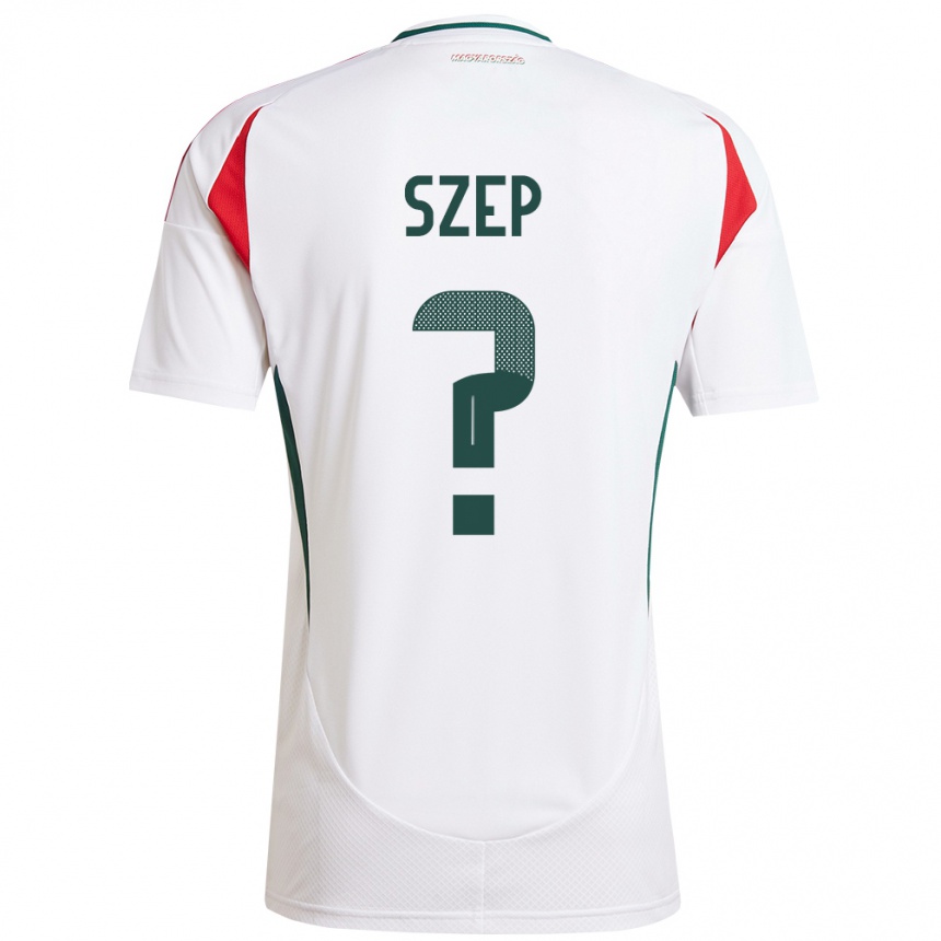 Kids Football Hungary Márton Szép #0 White Away Jersey 24-26 T-Shirt